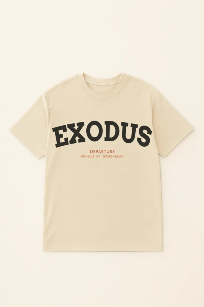 Front of the Exodus fight cancer t shirt, faith-forward apparel designed for strength and style
